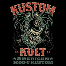 Load image into Gallery viewer, BLOODSHOT BARON > ROD ~ Red & Ghoulie Green - Crew Neck - BLACK