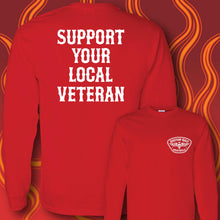 Load image into Gallery viewer, SUPPORT YOUR LOCAL VETERAN - Long Sleeve Tee - RED