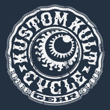 Load image into Gallery viewer, CYCLE GEAR ~ White - Short Sleeve Tee - Navy