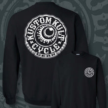 Load image into Gallery viewer, CYCLE GEAR ~ White- Crew Sweatshirt - Black
