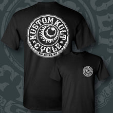 Load image into Gallery viewer, CYCLE GEAR ~ White - Short Sleeve Tee - Black