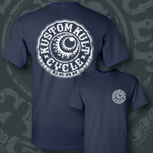 Load image into Gallery viewer, CYCLE GEAR ~ White - Short Sleeve Tee - Navy