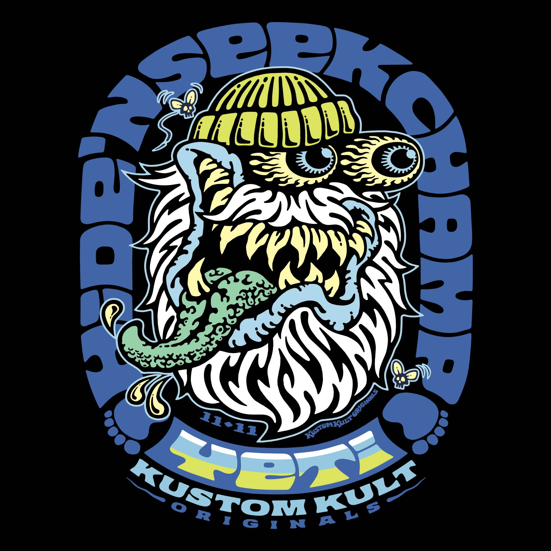 YETI - Hoodie - Black – KUSTOM KULT®