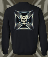 Load image into Gallery viewer, IRON KROSS ~ BLUE - Crew Neck - Black