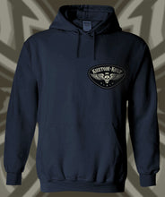 Load image into Gallery viewer, IRON KROSS ~ BLACK 'N BONE - Hoodie - Navy