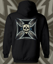 Load image into Gallery viewer, IRON KROSS ~ BLUE - Hoodie - Black