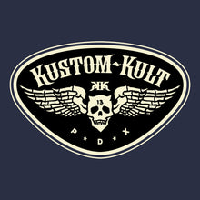 Load image into Gallery viewer, IRON KROSS ~ BLACK 'N BONE - Long Sleeve Tee - Navy