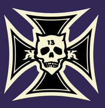 Load image into Gallery viewer, IRON KROSS ~ BLACK 'N BONE - Short Sleeve Tee - Purple