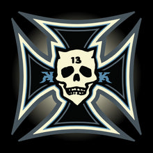 Load image into Gallery viewer, IRON KROSS ~ BLUE - Short Sleeve Tee - Black