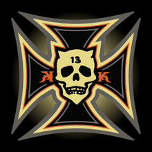 Load image into Gallery viewer, IRON KROSS ~ ORANGE - Long Sleeve Tee - Black