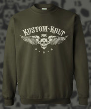 Load image into Gallery viewer, KUSTOM KULT LOGO - Crew Neck - Military Green