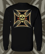 Load image into Gallery viewer, IRON KROSS ~ ORANGE - Long Sleeve Tee - Black