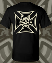 Load image into Gallery viewer, IRON KROSS ~ BLACK 'N BONE - Short Sleeve Tee - Black