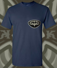Load image into Gallery viewer, IRON KROSS ~ BLACK 'N BONE - Short Sleeve Tee - Navy