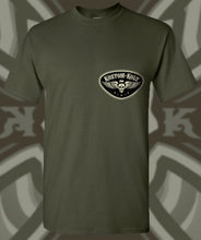 Load image into Gallery viewer, IRON KROSS ~ BLACK 'N BONE - Short Sleeve Tee - Military Green