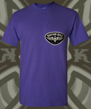 Load image into Gallery viewer, IRON KROSS ~ BLACK 'N BONE - Short Sleeve Tee - Purple