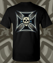 Load image into Gallery viewer, IRON KROSS ~ BLUE - Short Sleeve Tee - Black