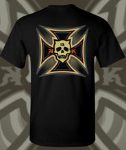Load image into Gallery viewer, IRON KROSS ~ ORANGE - Short Sleeve Tee - Black