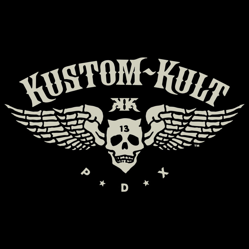 KUSTOM KULT LOGO - Crew Neck - Black