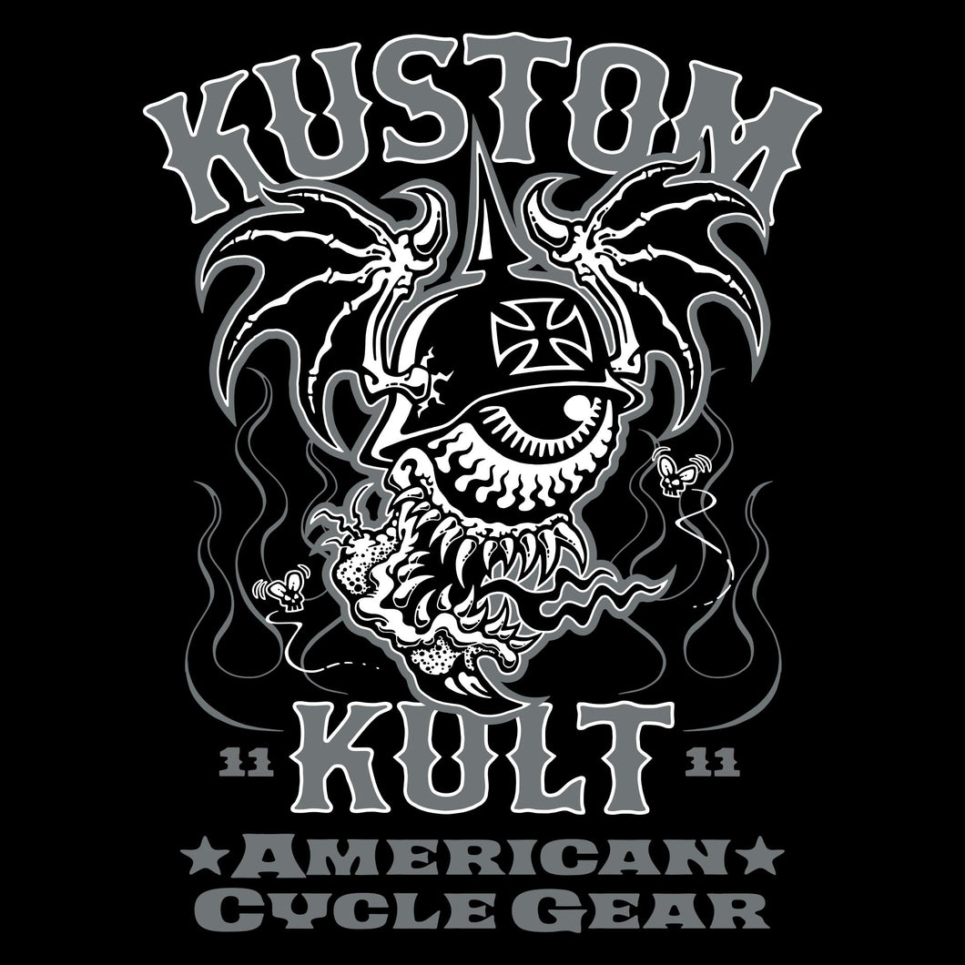 BLOODSHOT BARON > CYCLE ~ Gravestone Gray - Crew Neck - BLACK