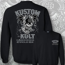 Load image into Gallery viewer, BLOODSHOT BARON &gt; CYCLE ~ Gravestone Gray - Crew Neck - BLACK
