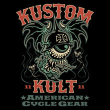 Load image into Gallery viewer, BLOODSHOT BARON &gt; CYCLE~ Red &amp; Ghoulie Green - Short Sleeve Tee - BLACK
