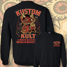 Load image into Gallery viewer, KK DEVIL - ROD &amp; KUSTOM - Crew Neck - Black
