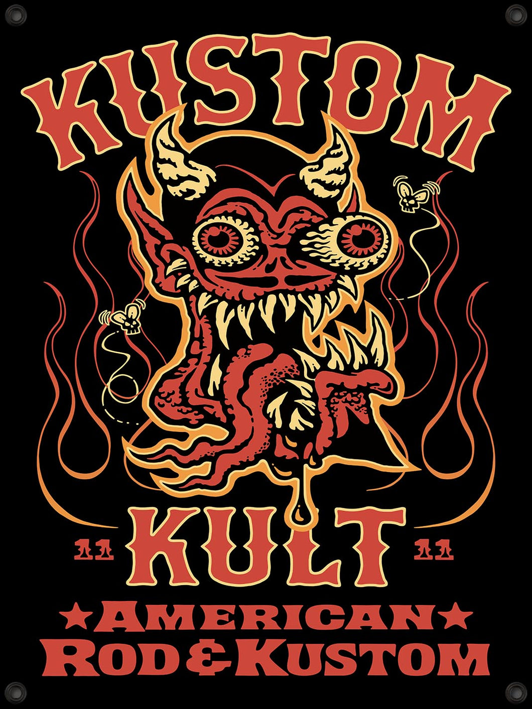 KK DEVIL - ROD & KUSTOM - BANNER