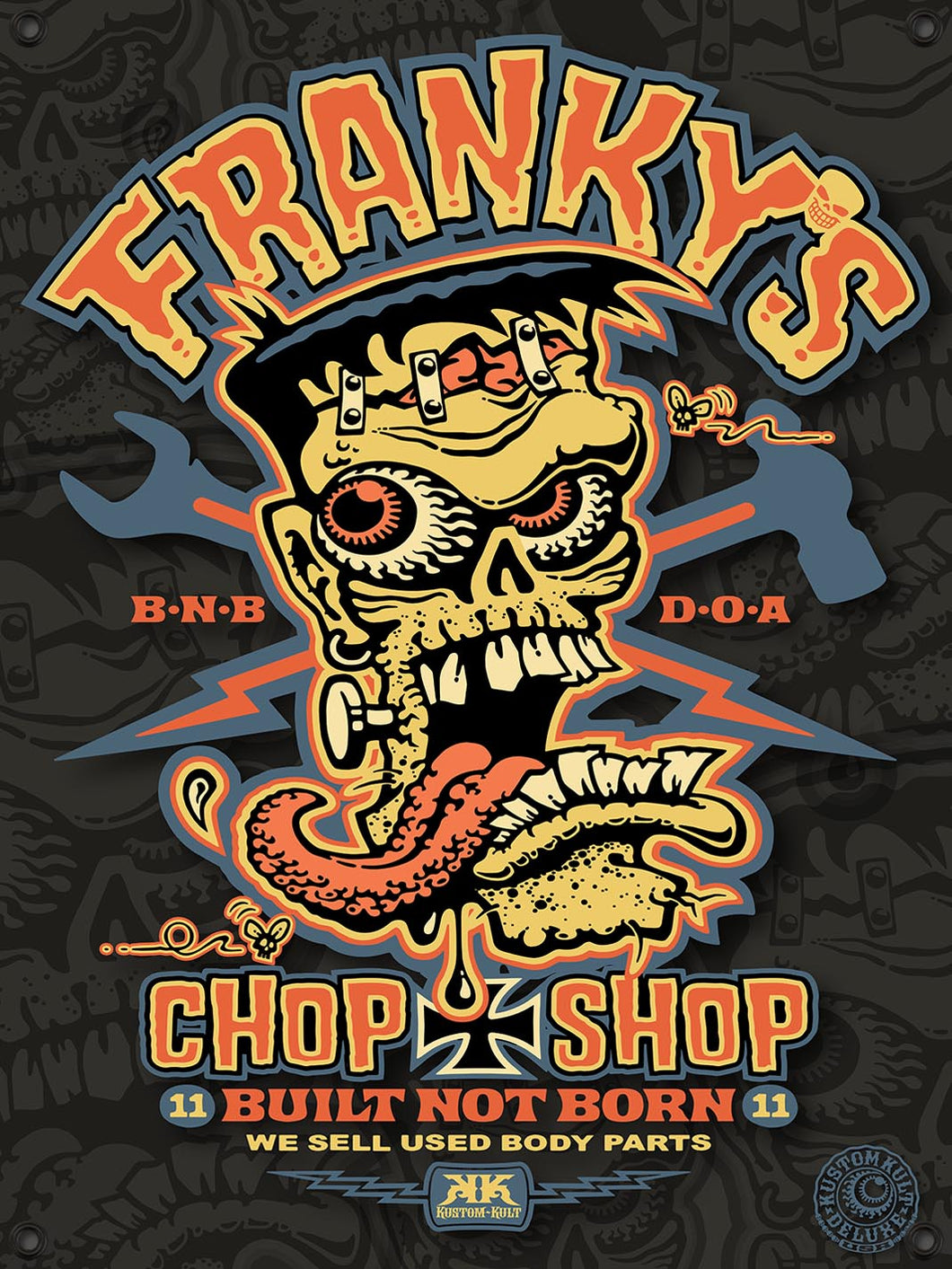 FRANKY'S CHOP SHOP ~ 3 Color Shock - BANNER