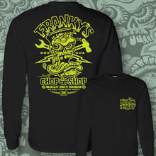Load image into Gallery viewer, FRANKY ~ MONSTER GREEN - Long Sleeve Tee - BLACK
