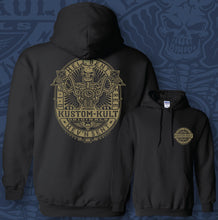 Load image into Gallery viewer, HELL BENT RIDER ~ Metallic Gold Ink - Hoodie - Black
