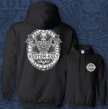 Load image into Gallery viewer, HELL BENT RIDER ~ White Ink - Hoodie - Black
