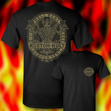 Load image into Gallery viewer, HELL BENT RIDER ~ Metallic Gold Ink - Short Sleeve Tee - Black
