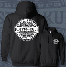 Load image into Gallery viewer, HELL BENT BADGE ~ White - Hoodie - Black
