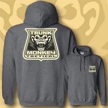 Load image into Gallery viewer, TRUNK MONKEY ~ Khaki - Hoodie - Charcoal Heather
