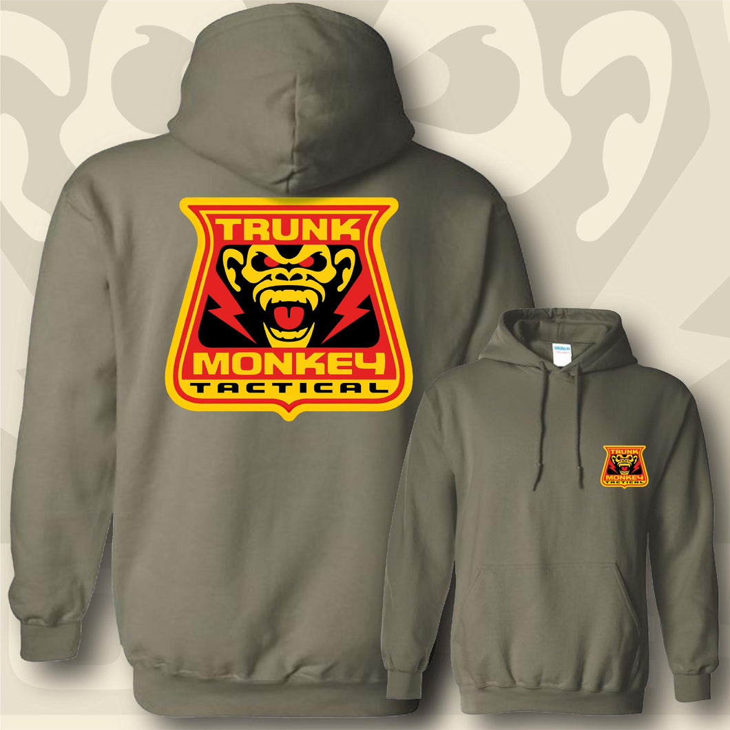 TRUNK MONKEY ~ Red & Yellow - Hoodie - Military