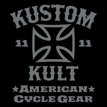 Load image into Gallery viewer, KUSTOM KULT &amp; KROSS - Cycle Gear ~ Gray - Crew Neck - BLACK
