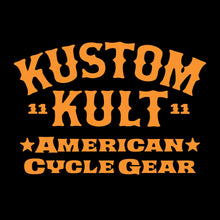 Load image into Gallery viewer, KUSTOM KULT &amp; KROSS - Cycle Gear ~ Orange - Crew Neck - BLACK
