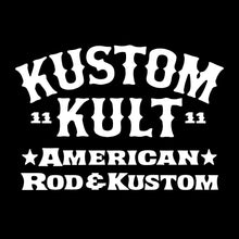 Load image into Gallery viewer, KUSTOM KULT &amp; KROSS - Rod &amp; Kustom ~ White - Crew Neck - BLACK
