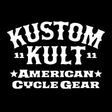 Load image into Gallery viewer, KUSTOM KULT &amp; KROSS - Cycle Gear ~ White - Crew Neck - BLACK

