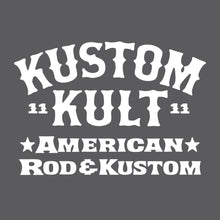 Load image into Gallery viewer, KUSTOM KULT &amp; KROSS - Cycle Gear ~ White - Short Sleeve Tee - GRAY
