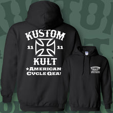Load image into Gallery viewer, KUSTOM KULT &amp; KROSS - Rod &amp; Kustom ~ White - Hoodie - BLACK
