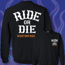 Load image into Gallery viewer, RIDE OR DIE ~ BONES - Crew Neck - BLACK
