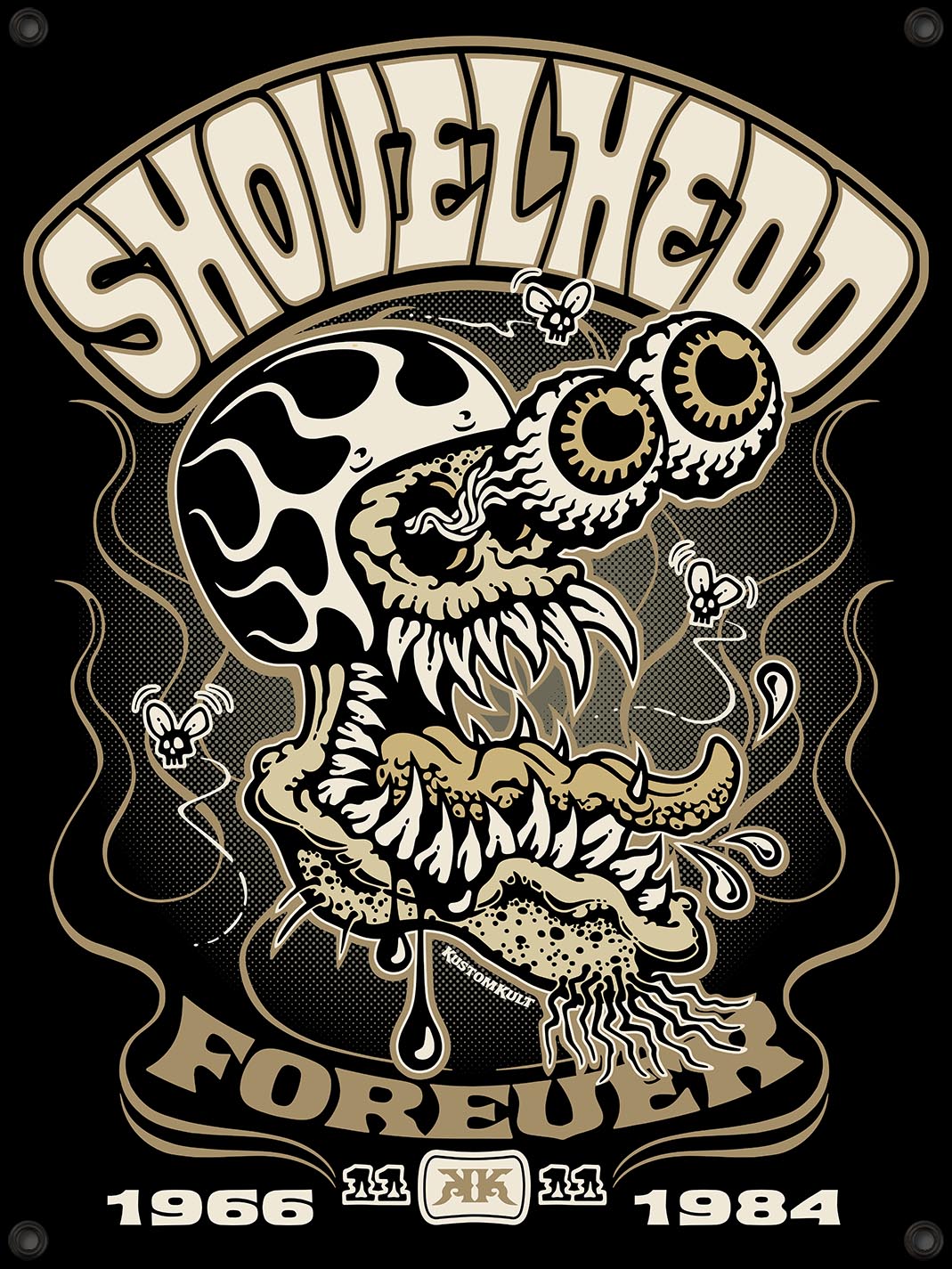 SHOVELHEAD ZED ~ Brown - BANNER – KUSTOM KULT®