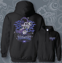 Load image into Gallery viewer, VON SKULLY ~ PURPLE REIGN - Hoodie - Black
