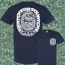 Load image into Gallery viewer, SQUATCH ~ White - Short Sleeve Tee - NAVY

