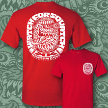 Load image into Gallery viewer, SQUATCH ~ White - Short Sleeve Tee - RED
