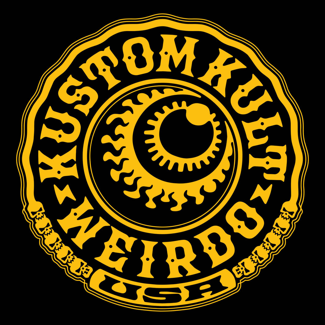 WEIRDO USA ~ Yellow- Hoodie - Black