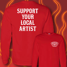 Load image into Gallery viewer, SUPPORT YOUR LOCAL ARTIST - Long Sleeve Tee - RED
