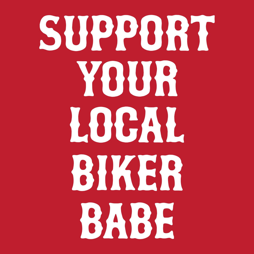 SUPPORT YOUR LOCAL BIKER BABE - Hoodie - RED